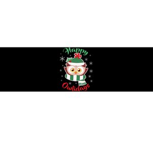 Owl Christmas Happy Owlidays Bumper Sticker