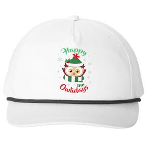 Owl Christmas Happy Owlidays Snapback Five-Panel Rope Hat