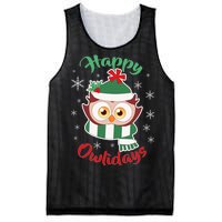 Owl Christmas Happy Owlidays Mesh Reversible Basketball Jersey Tank