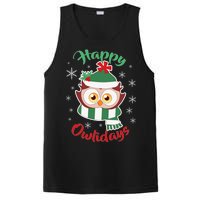 Owl Christmas Happy Owlidays PosiCharge Competitor Tank