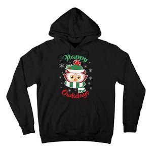 Owl Christmas Happy Owlidays Tall Hoodie