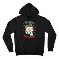 Owl Christmas Happy Owlidays Tall Hoodie