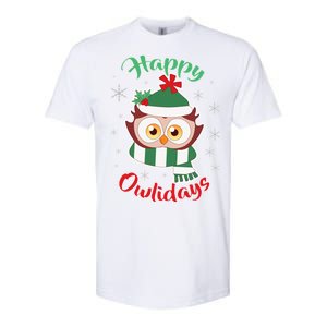 Owl Christmas Happy Owlidays Softstyle CVC T-Shirt