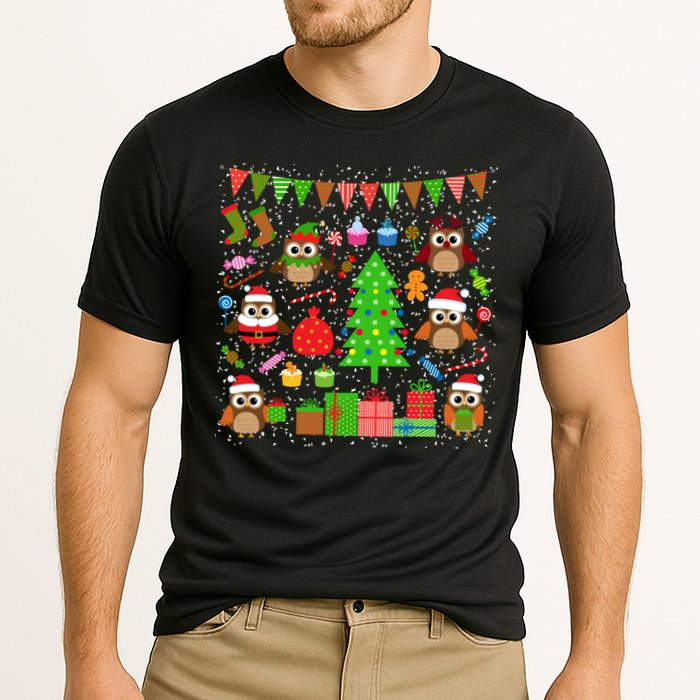 Owl Christmas Party Mashup Cooling Performance Crew T-Shirt