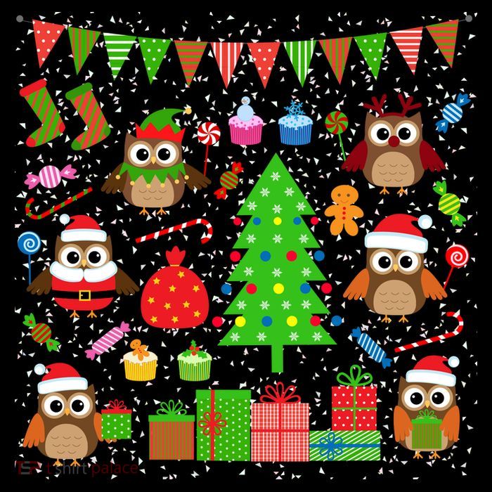 Owl Christmas Party Mashup 16 in Basic Backpack