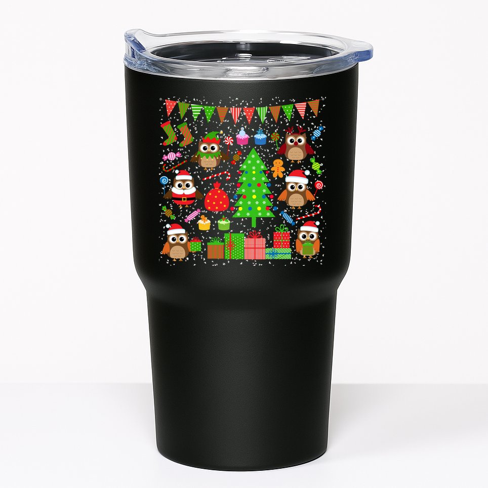 Owl Christmas Party Mashup Tumbler