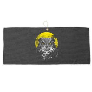 Owl Moon Light Large Microfiber Waffle Golf Towel