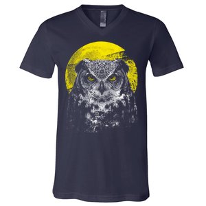 Owl Moon Light V-Neck T-Shirt