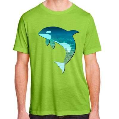 Orca Whale Lovers Silhouette Earth Day And Ocean Week Gift Adult ChromaSoft Performance T-Shirt