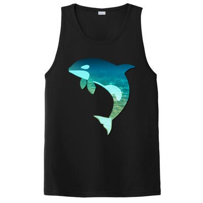 Orca Whale Lovers Silhouette Earth Day And Ocean Week Gift PosiCharge Competitor Tank