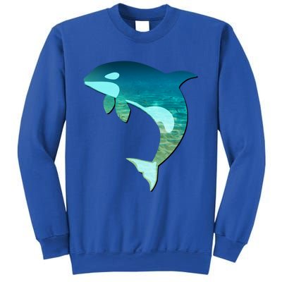 Orca Whale Lovers Silhouette Earth Day And Ocean Week Gift Sweatshirt