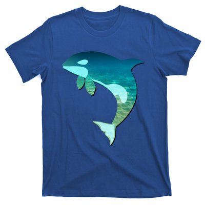 Orca Whale Lovers Silhouette Earth Day And Ocean Week Gift T-Shirt