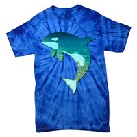 Orca Whale Lovers Silhouette Earth Day And Ocean Week Gift Tie-Dye T-Shirt