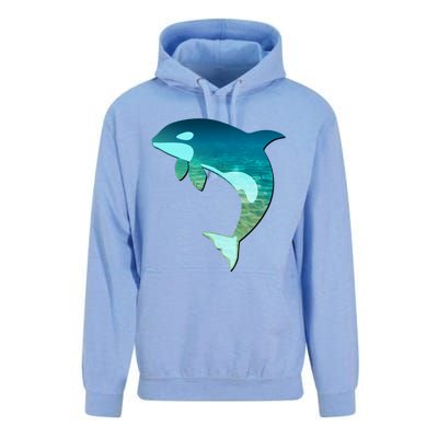 Orca Whale Lovers Silhouette Earth Day And Ocean Week Gift Unisex Surf Hoodie