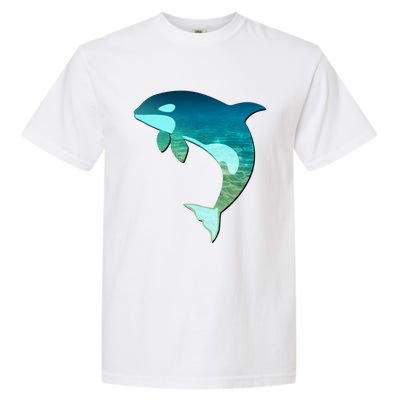 Orca Whale Lovers Silhouette Earth Day And Ocean Week Gift Garment-Dyed Heavyweight T-Shirt