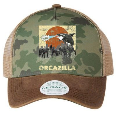 Orcazilla Whale Lover Ocean Marine Biologist Whales Legacy Tie Dye Trucker Hat
