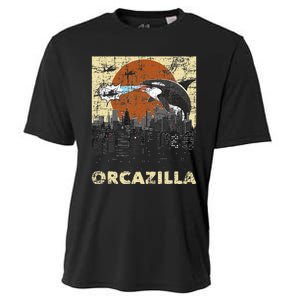 Orcazilla Whale Lover Ocean Marine Biologist Whales Cooling Performance Crew T-Shirt