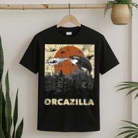 Orcazilla Whale Lover Ocean Marine Biologist Whales T-Shirt