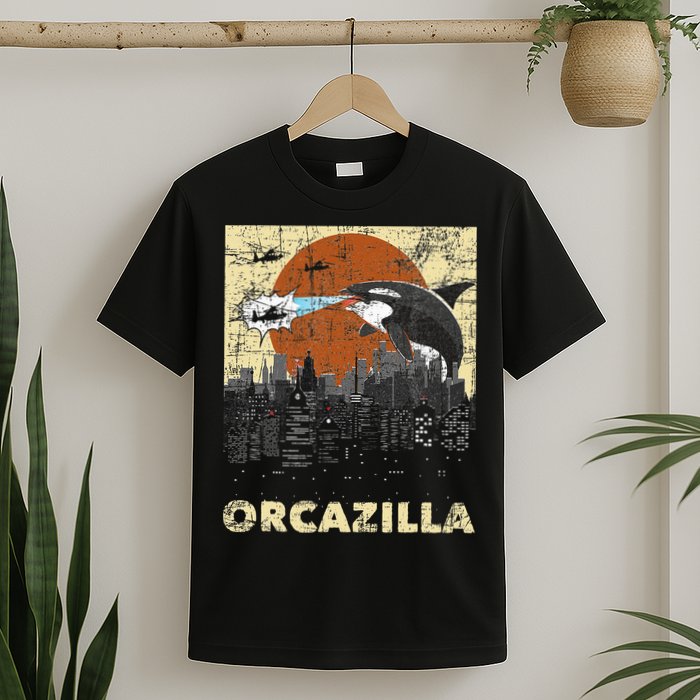 Orcazilla Whale Lover Ocean Marine Biologist Whales T-Shirt