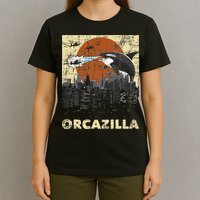 Orcazilla Whale Lover Ocean Marine Biologist Whales T-Shirt