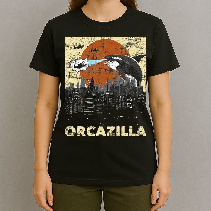 Orcazilla Whale Lover Ocean Marine Biologist Whales T-Shirt