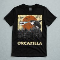Orcazilla Whale Lover Ocean Marine Biologist Whales T-Shirt