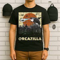 Orcazilla Whale Lover Ocean Marine Biologist Whales T-Shirt