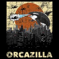 Orcazilla Whale Lover Ocean Marine Biologist Whales Sustainable Bucket Hat