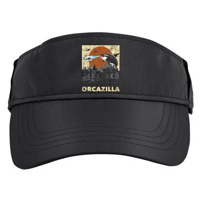 Orcazilla Whale Lover Ocean Marine Biologist Whales Adult Drive Performance Visor