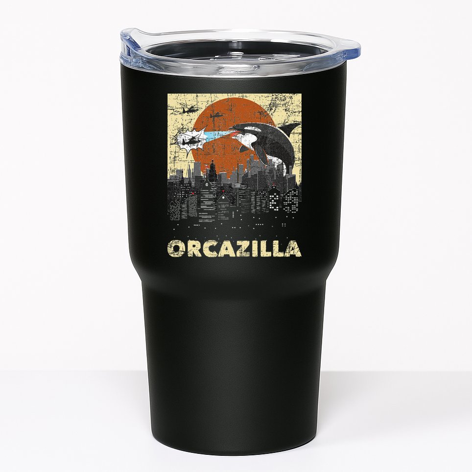 Orcazilla Whale Lover Ocean Marine Biologist Whales Tumbler