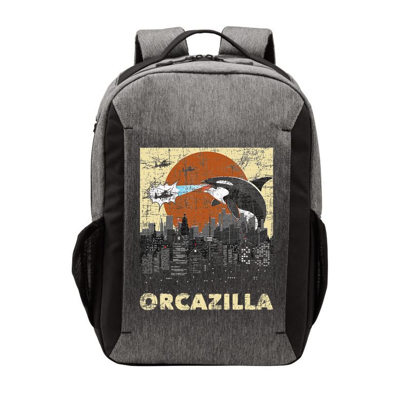 Orcazilla Whale Lover Ocean Marine Biologist Whales Vector Backpack