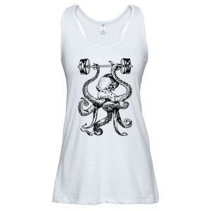 Octopus Weight Lifting Fitness Gym Workout Ladies Essential Flowy Tank