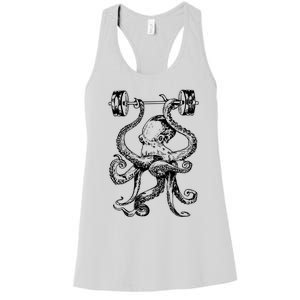 Octopus Weight Lifting Fitness Gym Workout Women's Racerback Tank