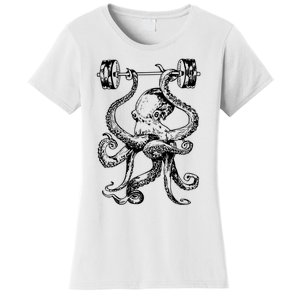 Octopus Weight Lifting Fitness Gym Workout Women's T-Shirt