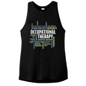 Ot Words Meaningful Gift Ot Month Gift For Occupational Therapist Gift Ladies PosiCharge Tri-Blend Wicking Tank