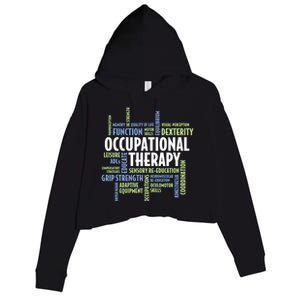 Ot Words Meaningful Gift Ot Month Gift For Occupational Therapist Gift Crop Fleece Hoodie