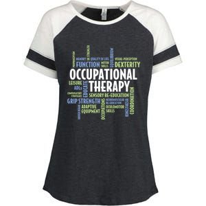 Ot Words Meaningful Gift Ot Month Gift For Occupational Therapist Gift Enza Ladies Jersey Colorblock Tee