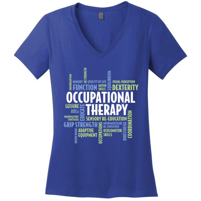 Ot Words Meaningful Gift Ot Month Gift For Occupational Therapist Gift Women's V-Neck T-Shirt