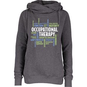 Ot Words Meaningful Gift Ot Month Gift For Occupational Therapist Gift Womens Funnel Neck Pullover Hood