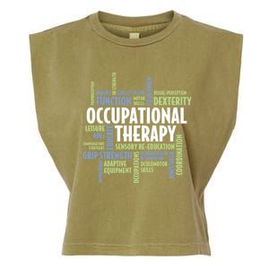 Ot Words Meaningful Gift Ot Month Gift For Occupational Therapist Gift Garment-Dyed Women's Muscle Tee