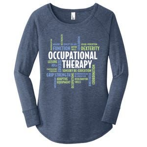 Ot Words Meaningful Gift Ot Month Gift For Occupational Therapist Gift Women's Perfect Tri Tunic Long Sleeve Shirt