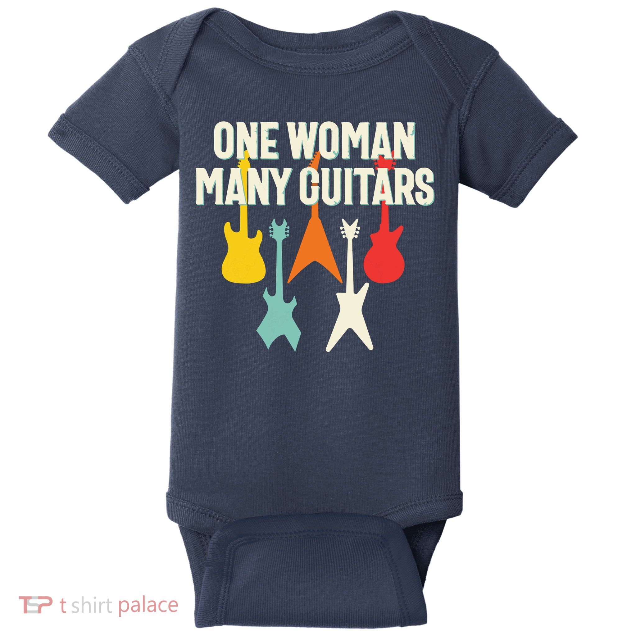 One Woman Many Guitars Romantic Guitarist Baby Bodysuit