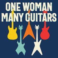 One Woman Many Guitars Romantic Guitarist Women's V-Neck T-Shirt