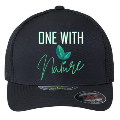 One With Nature And Climate Change Gift Flexfit Unipanel Trucker Cap