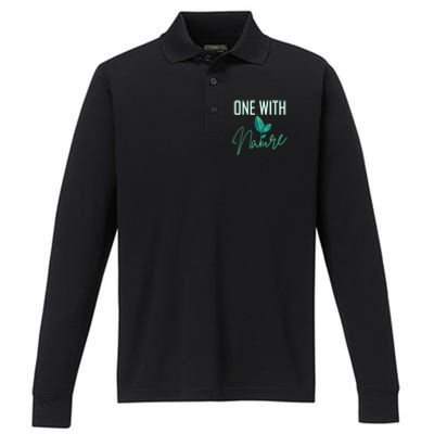 One With Nature And Climate Change Gift Performance Long Sleeve Polo