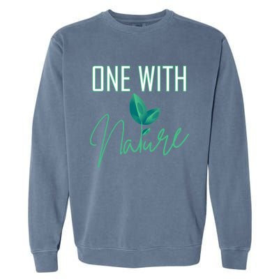 One With Nature And Climate Change Gift Garment-Dyed Sweatshirt