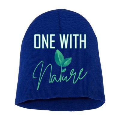 One With Nature And Climate Change Gift Short Acrylic Beanie