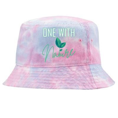 One With Nature And Climate Change Gift Tie-Dyed Bucket Hat