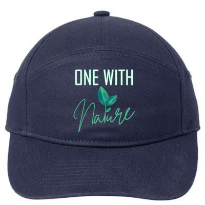 One With Nature And Climate Change Gift 7-Panel Snapback Hat