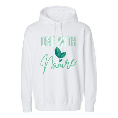 One With Nature And Climate Change Gift Garment-Dyed Fleece Hoodie